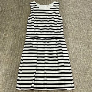 Gap navy blue and cream stripped dress.
